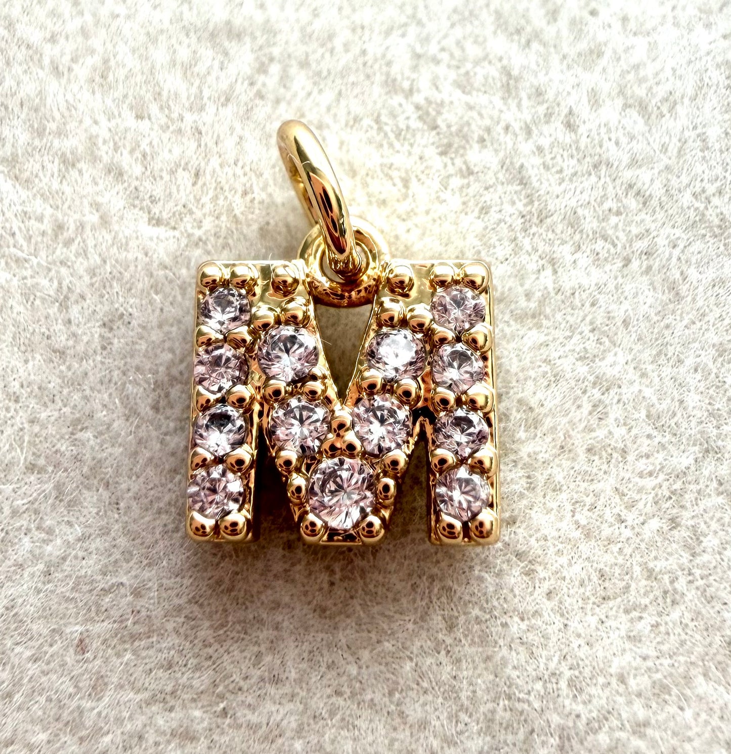 Mini Micro CZ PAVE Initial Letters