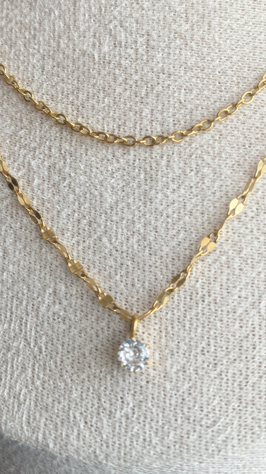 Lace Me in CZ Necklace