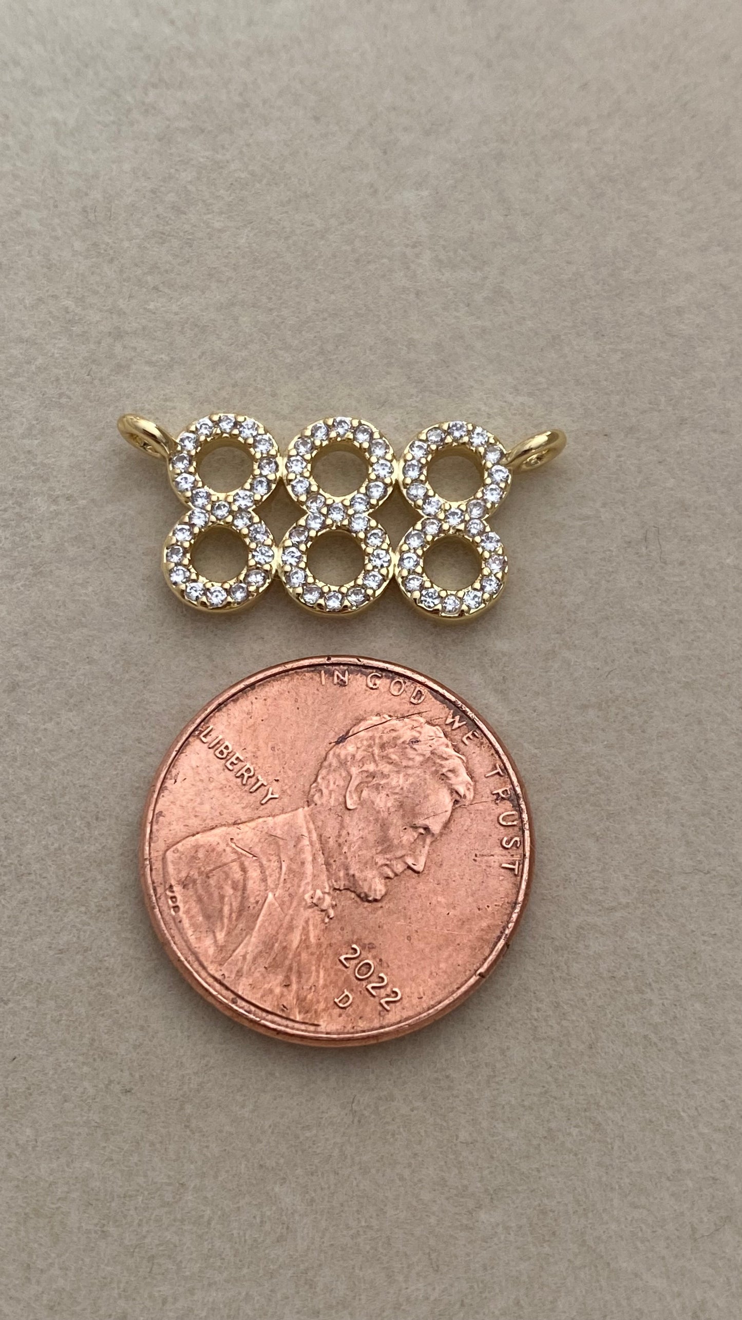 Pavé Angel Number Charm Connectors