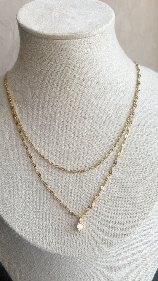 Lace Me in CZ Necklace