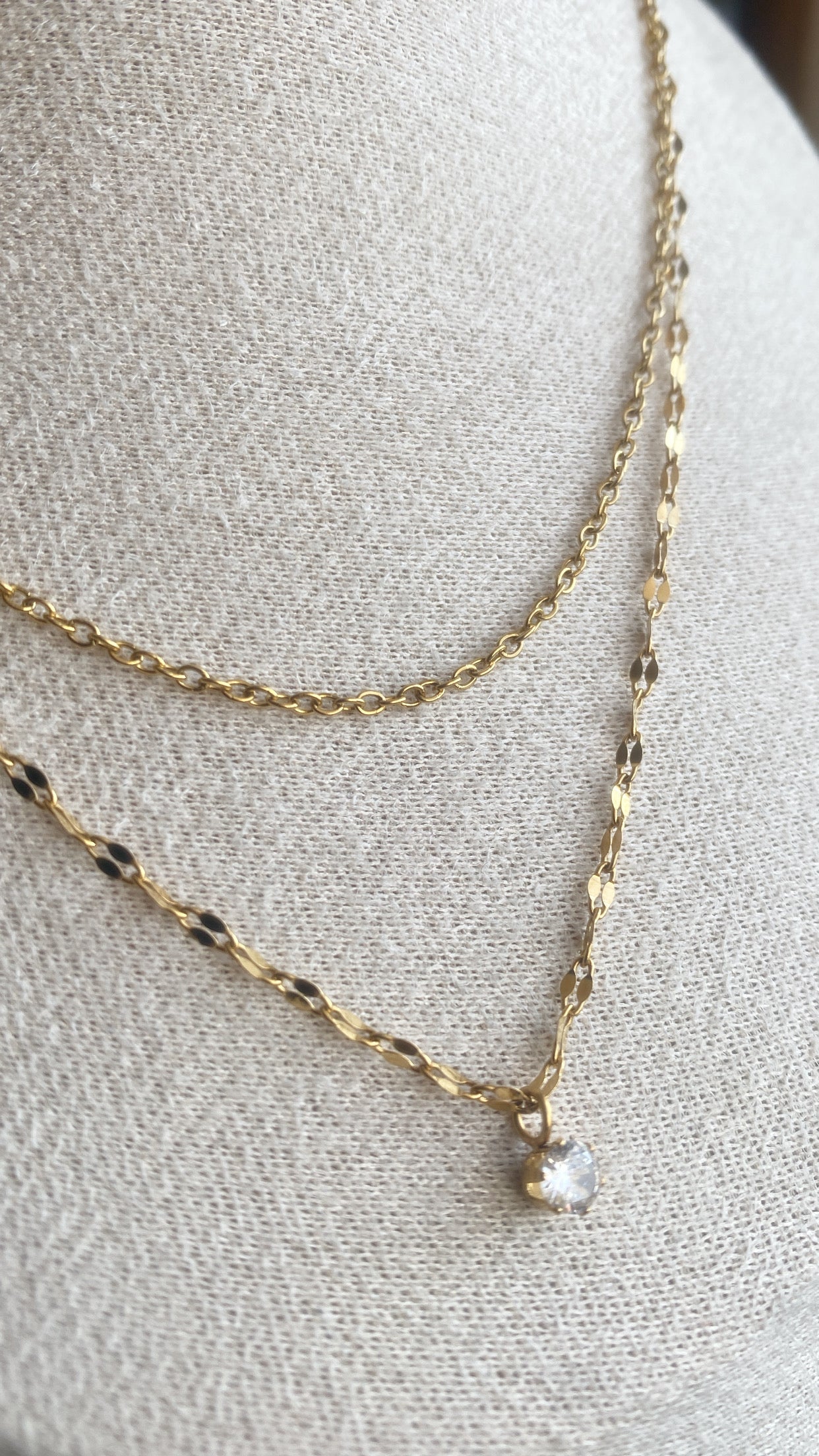 Lace Me in CZ Necklace