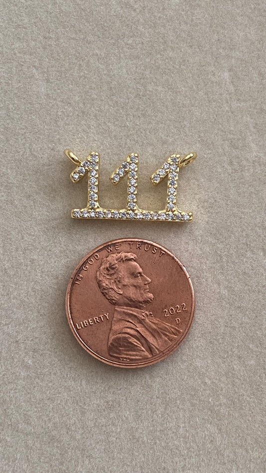 Pavé Angel Number Charm Connectors