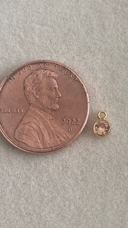 Mini Champagne CZ Bezel Drop