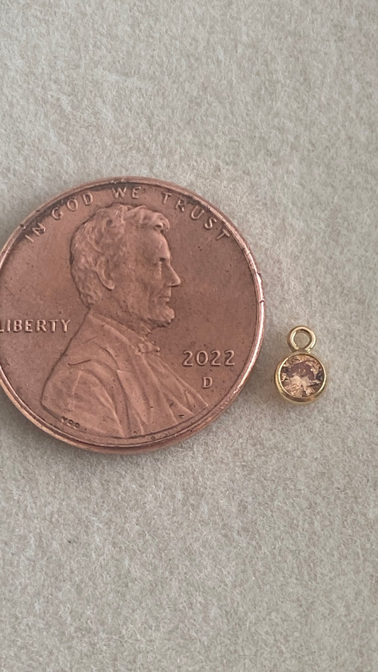 Mini Champagne CZ Bezel Drop