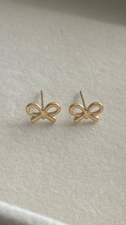 Golden Bow Earrings