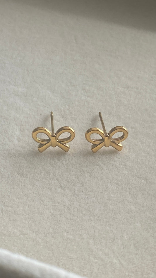 Golden Bow Earrings