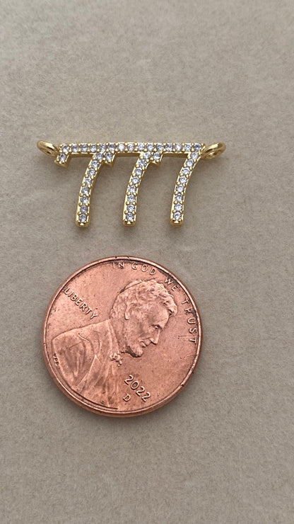 Pavé Angel Number Charm Connectors