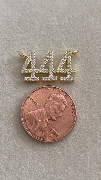 Pavé Angel Number Charm Connectors