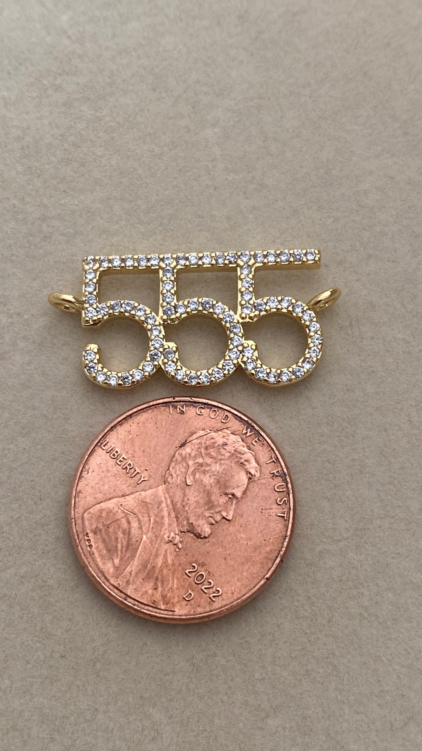 Pavé Angel Number Charm Connectors