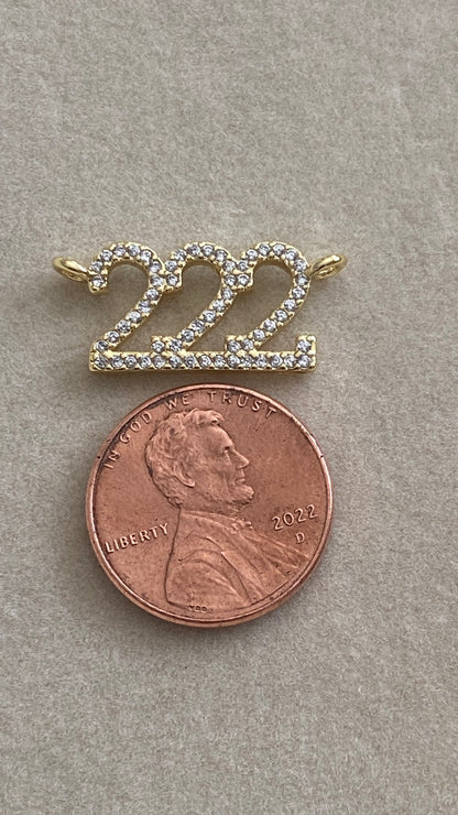 Pavé Angel Number Charm Connectors