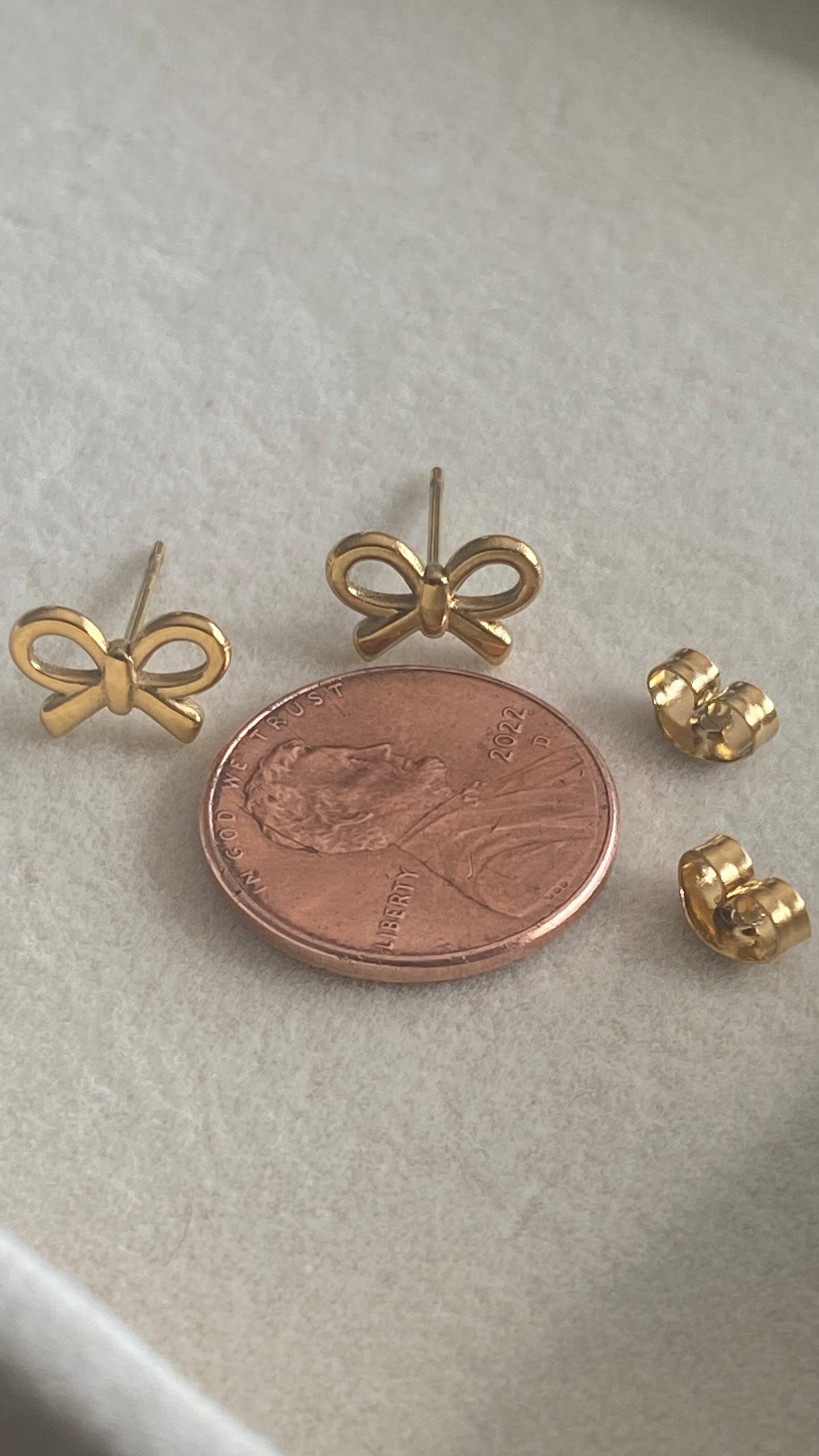 Golden Bow Earrings