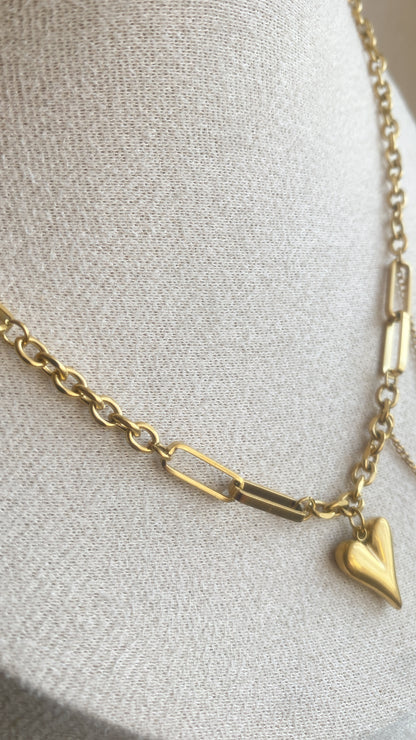 Heart Throb Trio Necklace