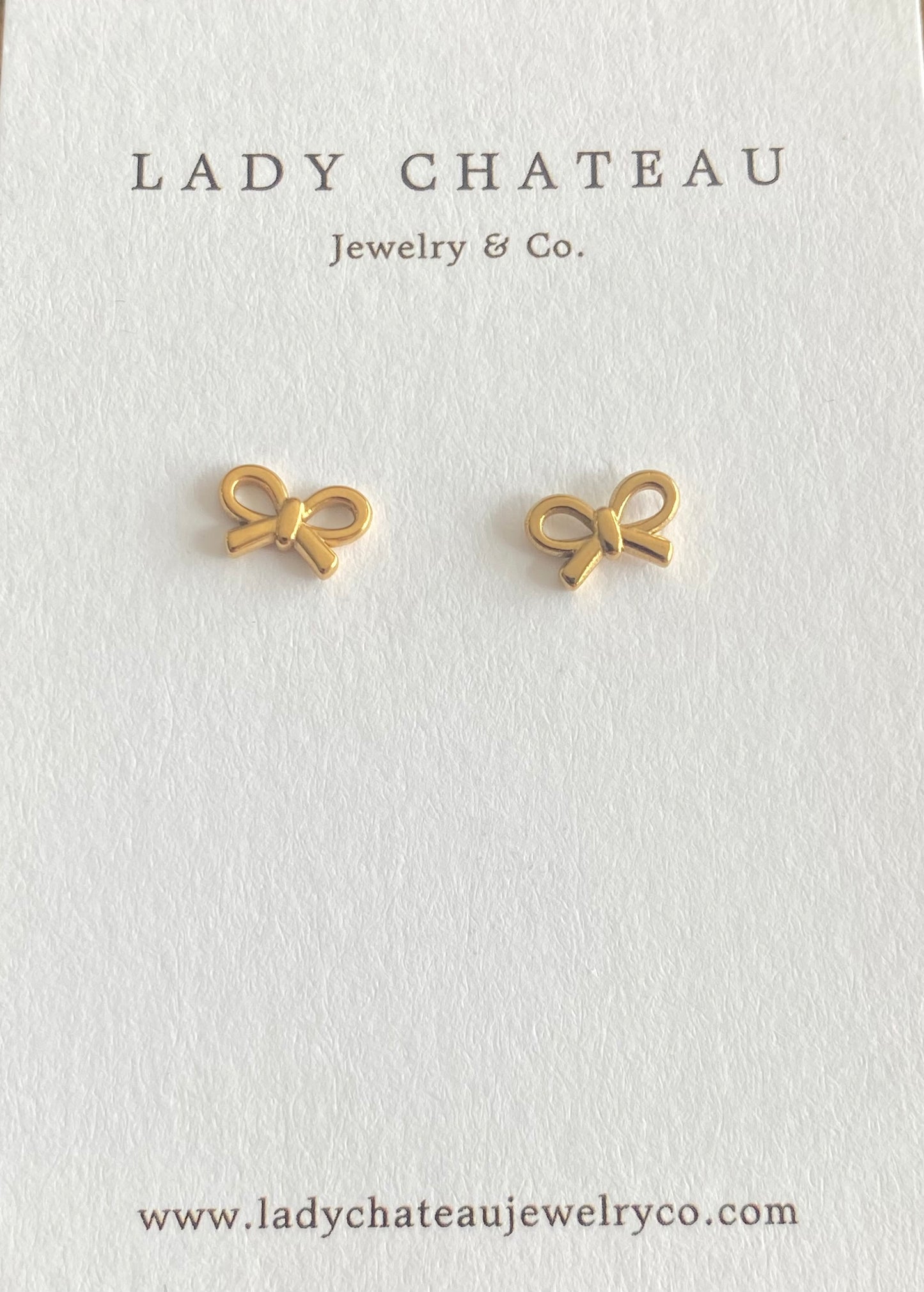 Golden Bow Earrings