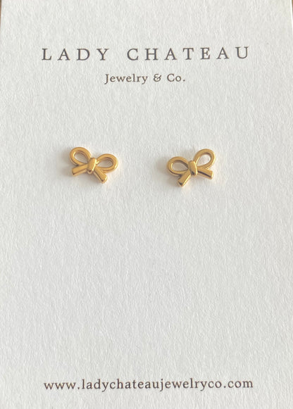 Golden Bow Earrings