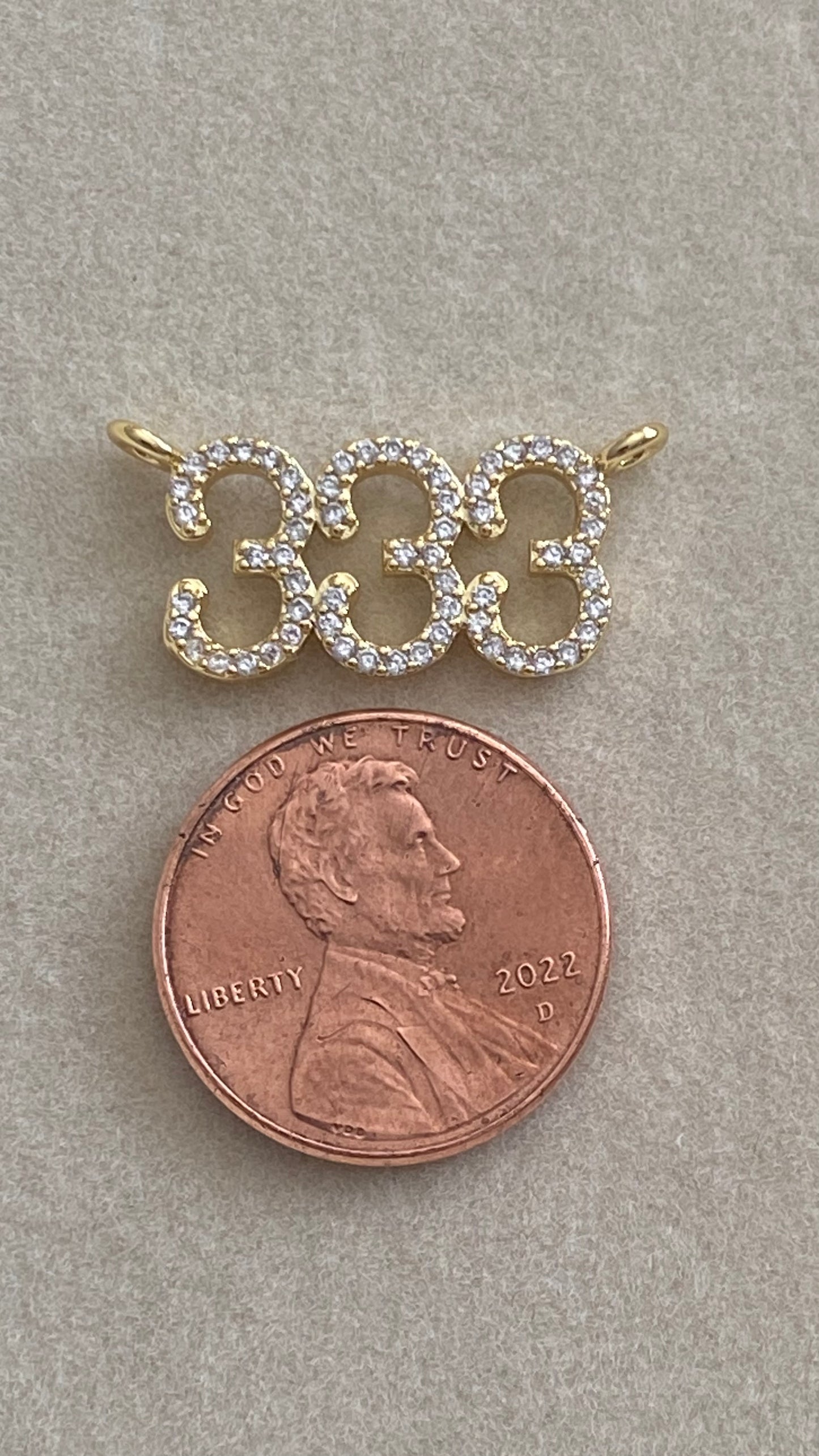 Pavé Angel Number Charm Connectors