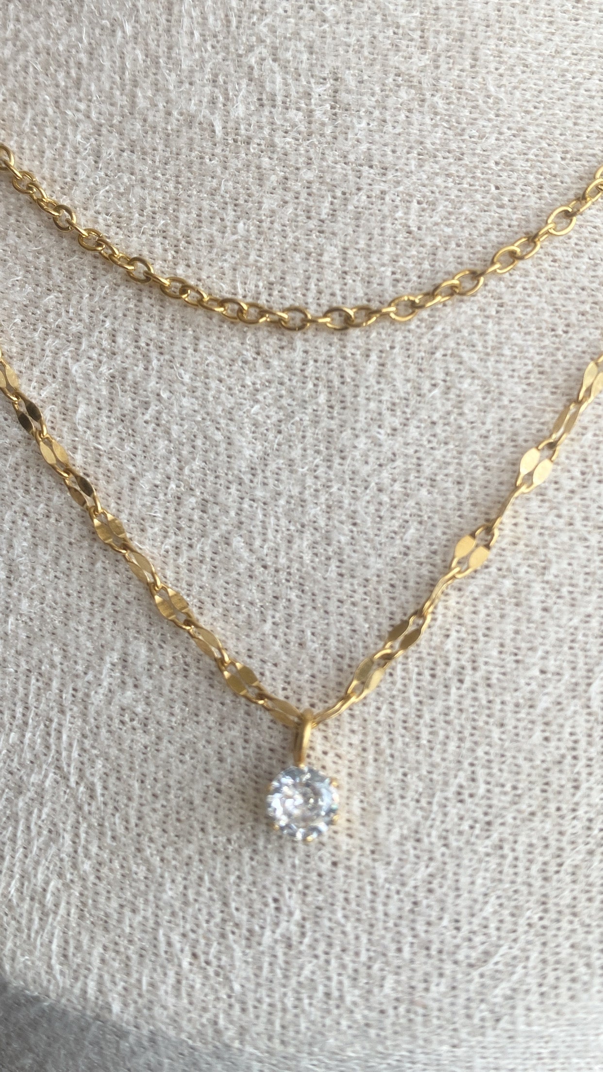 Lace Me in CZ Necklace