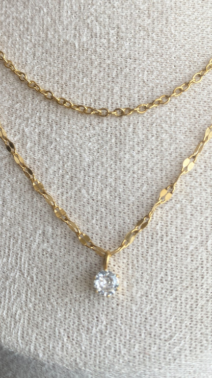 Lace Me in CZ Necklace