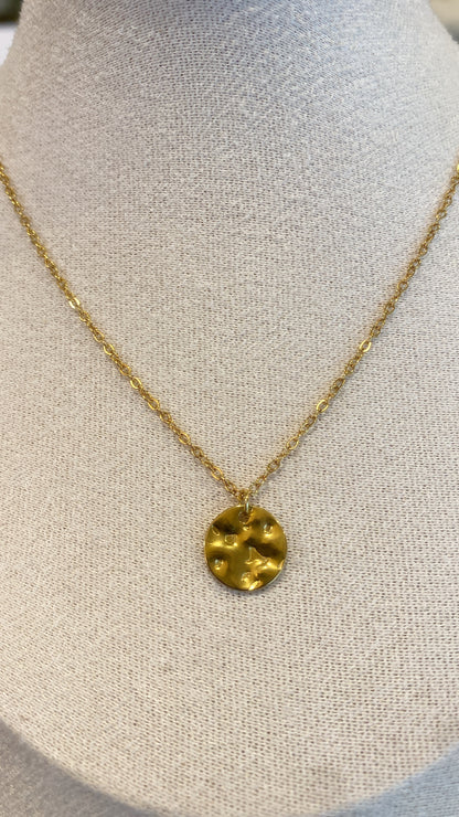 Dented Gold Necklace