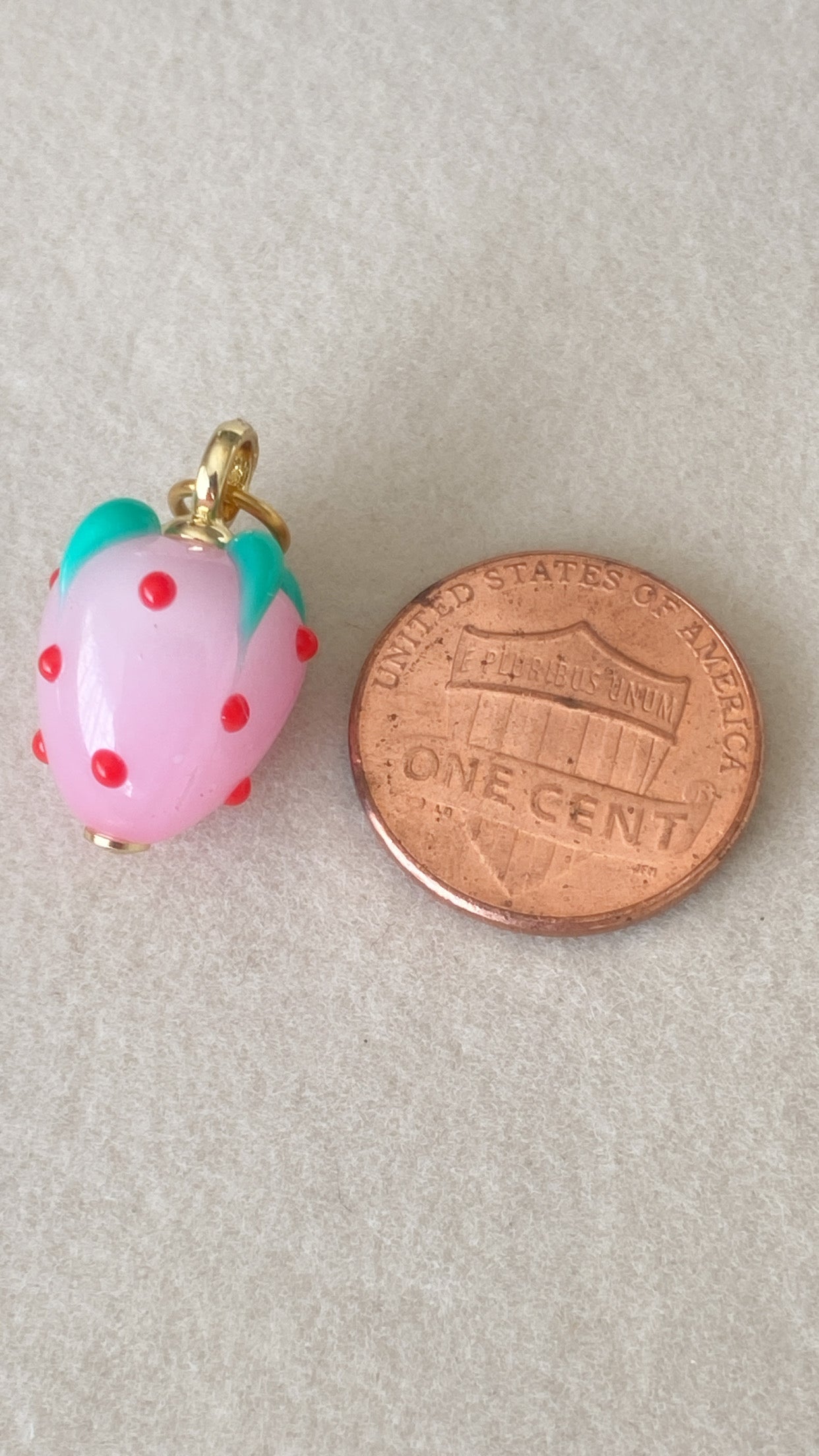 Pink Strawberry Charm