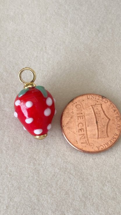 Red Strawberry Charm