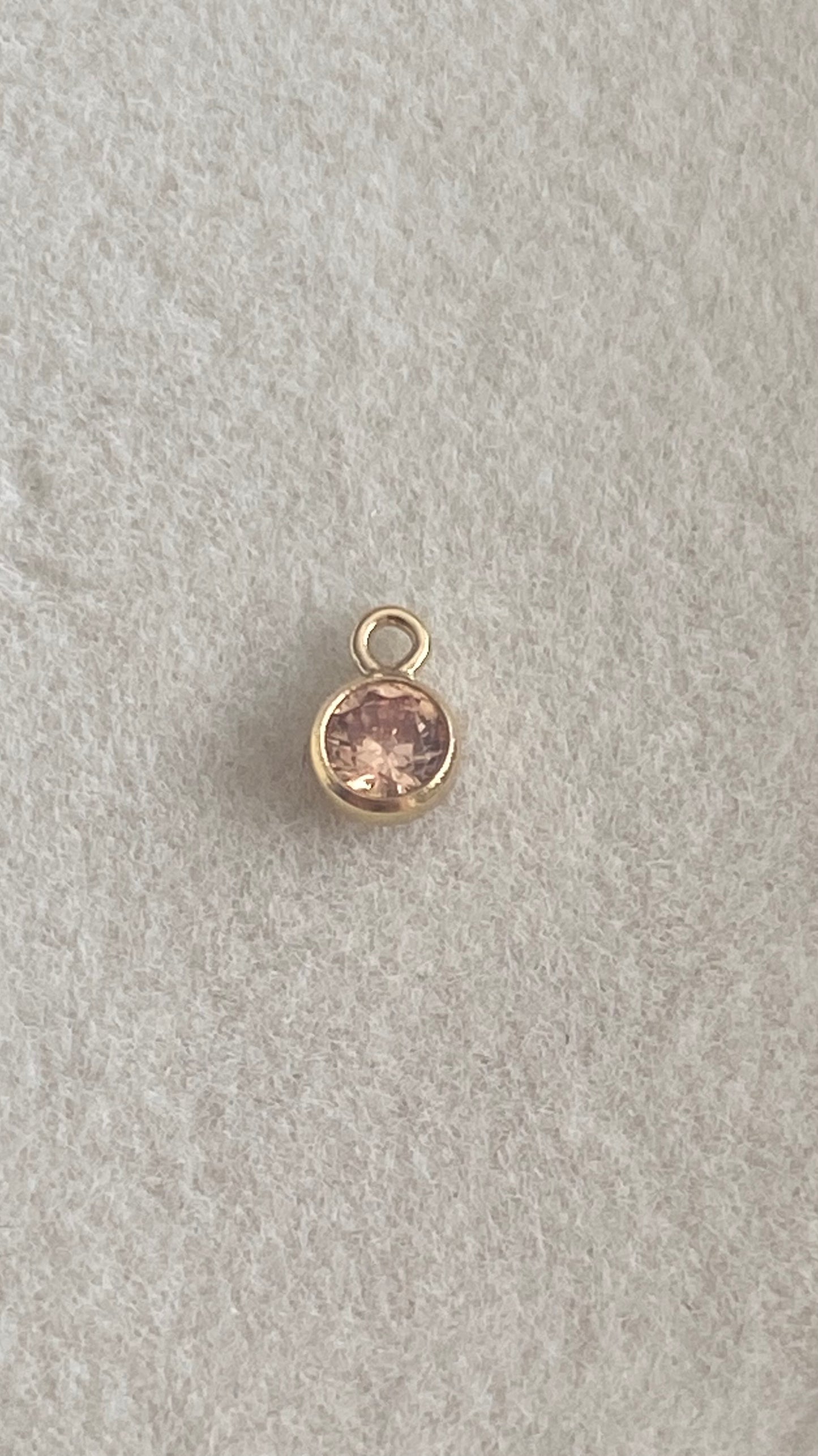 Mini Champagne CZ Bezel Drop