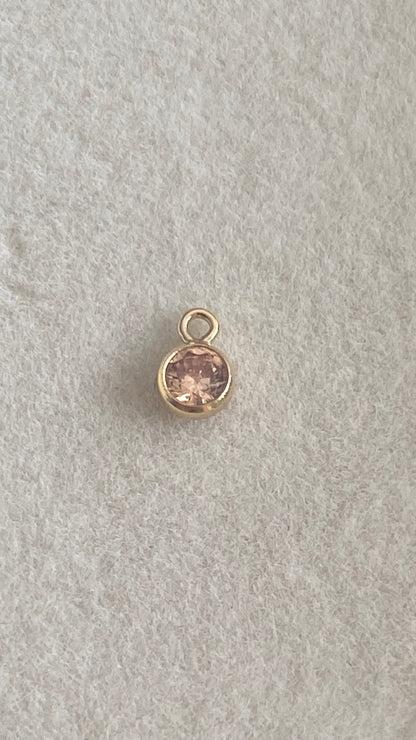 Mini Champagne CZ Bezel Drop