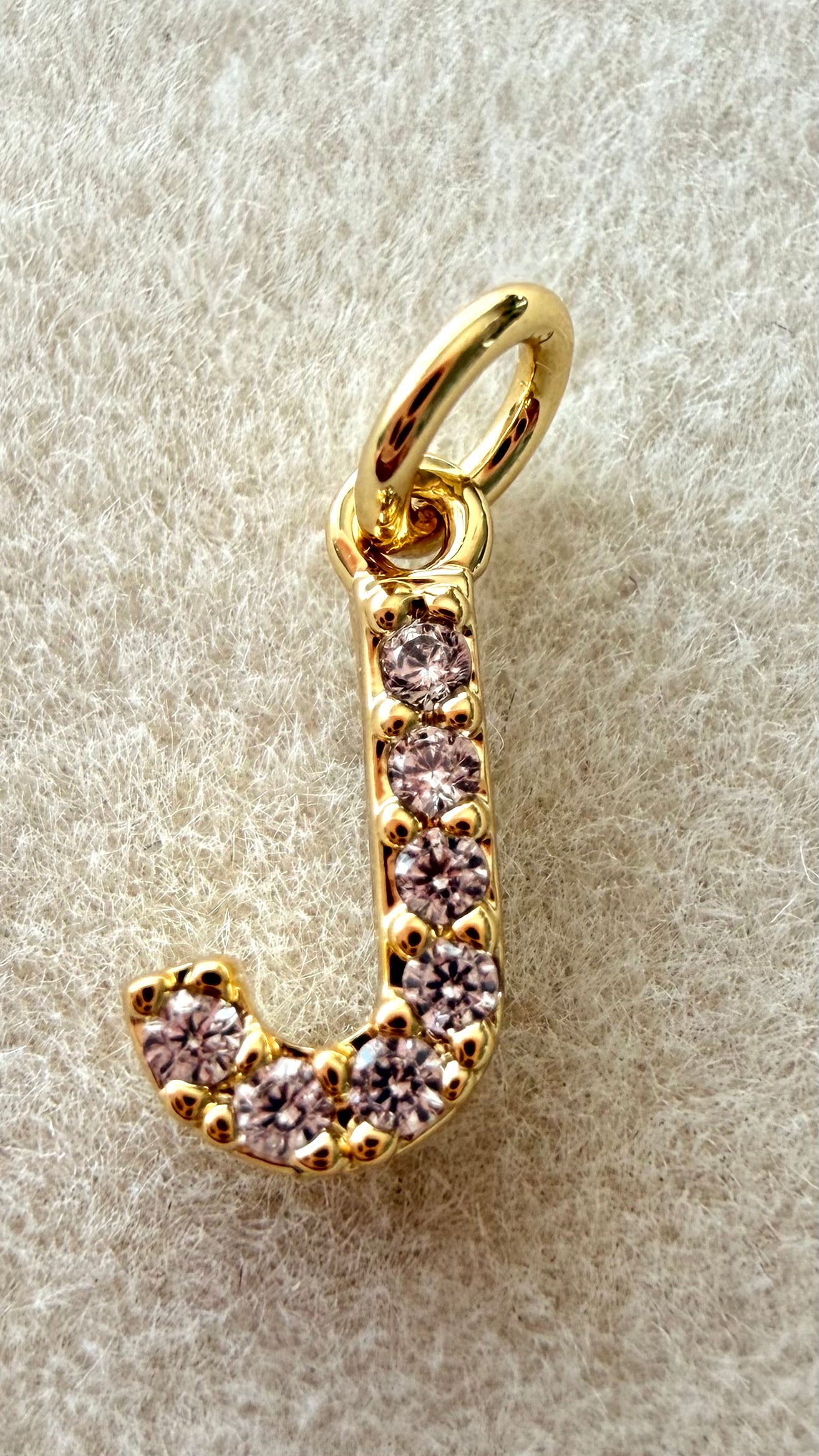 Mini Micro CZ PAVE Initial Letters