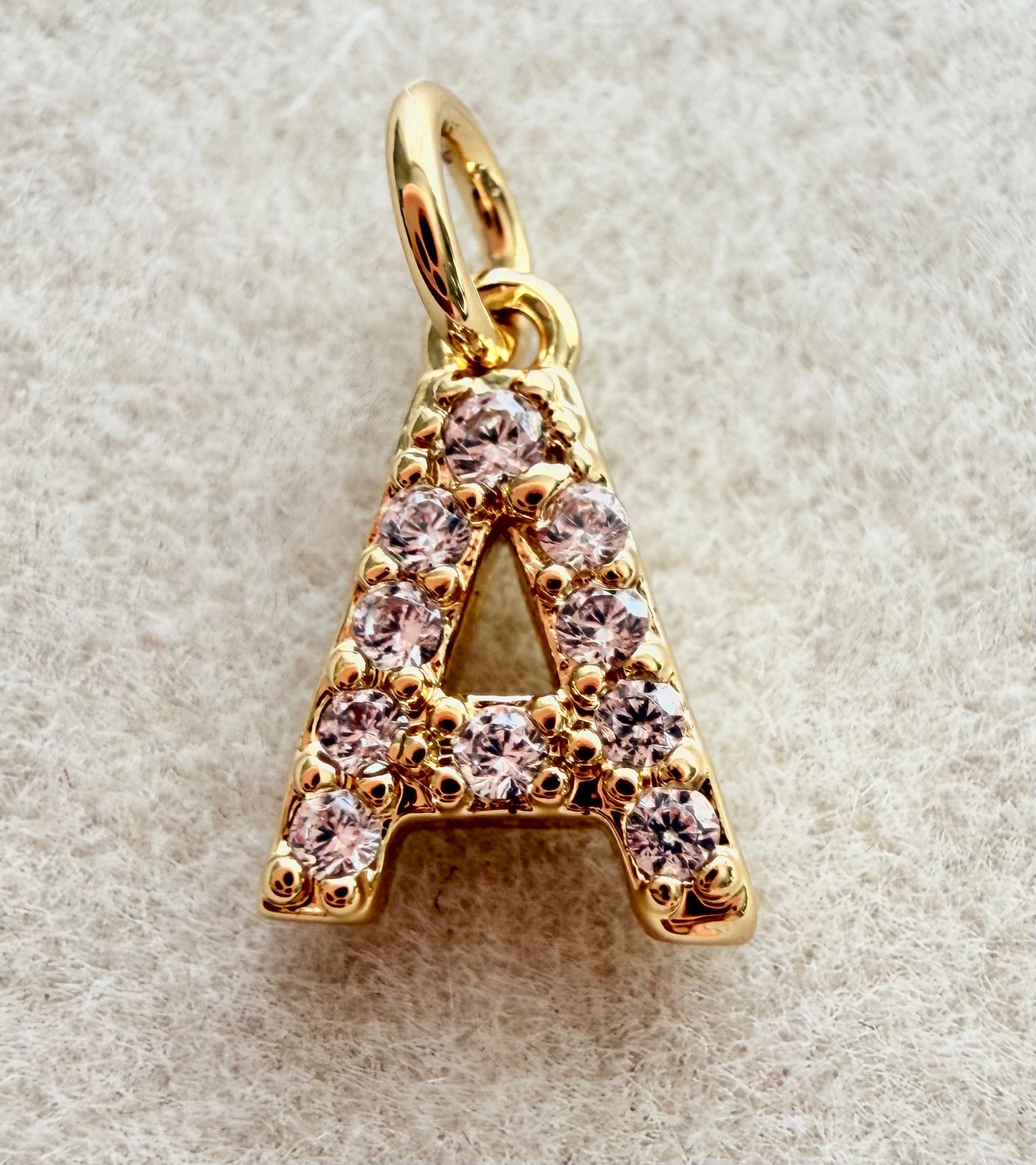 Mini Micro CZ PAVE Initial Letters