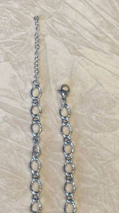 Hammered Oval Necklace