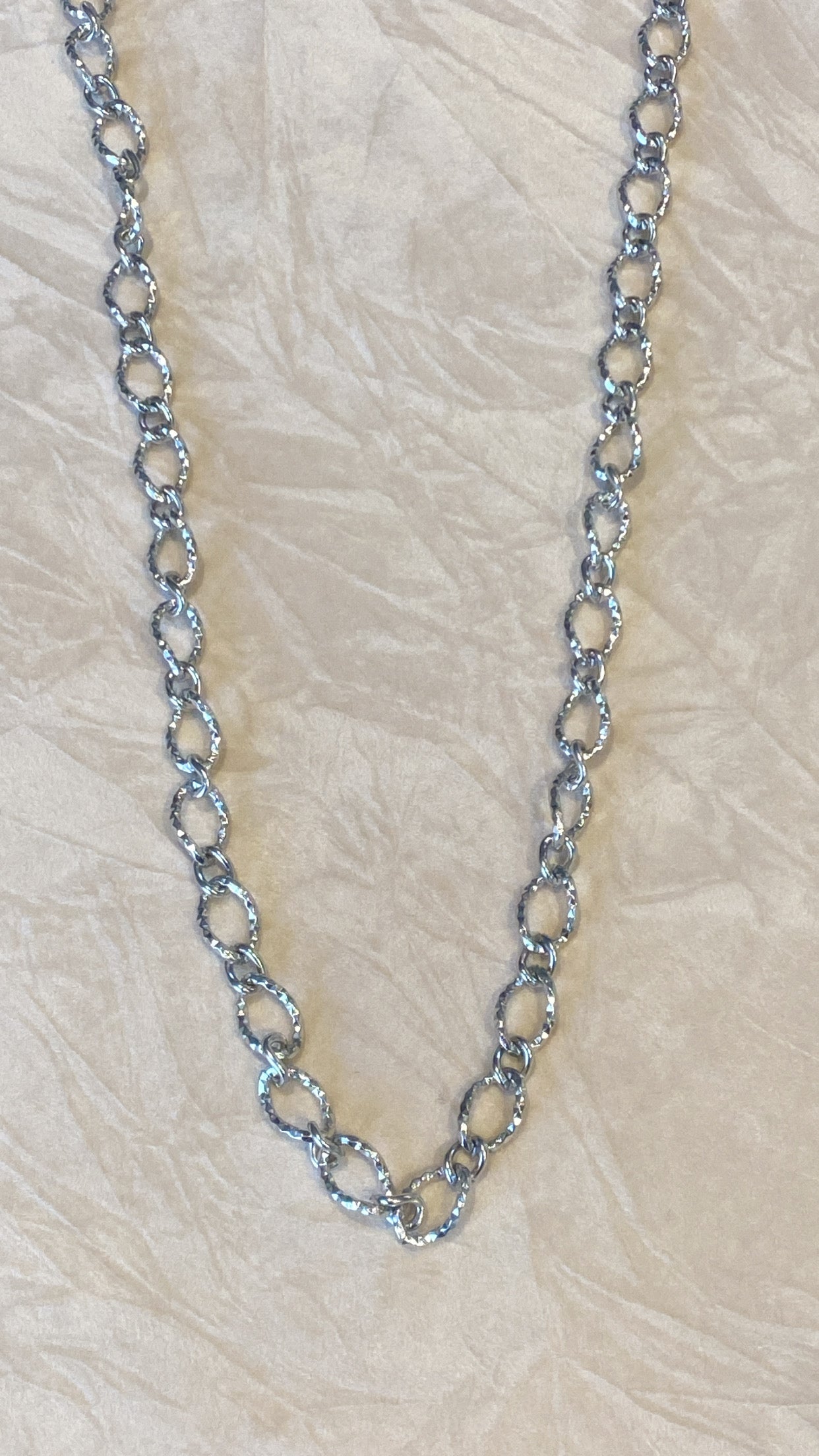Hammered Oval Necklace