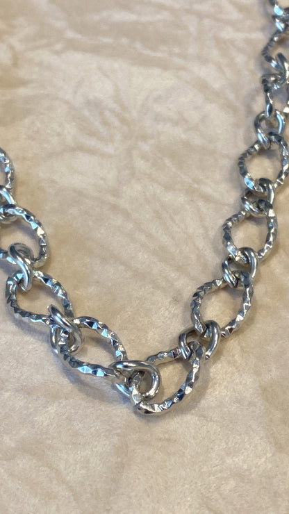 Hammered Oval Necklace