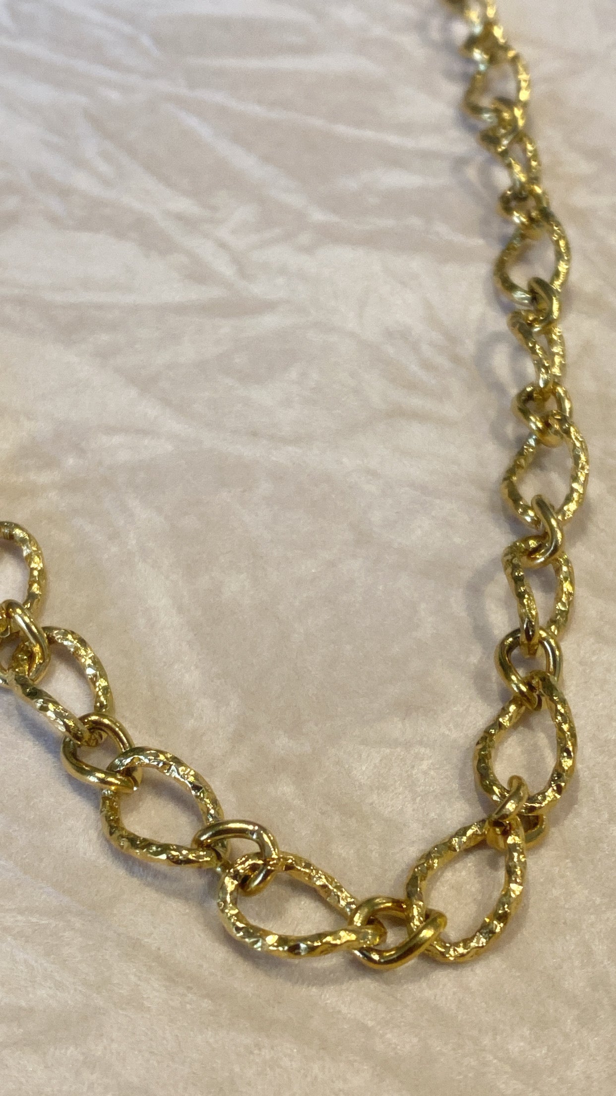 Hammered Oval Necklace