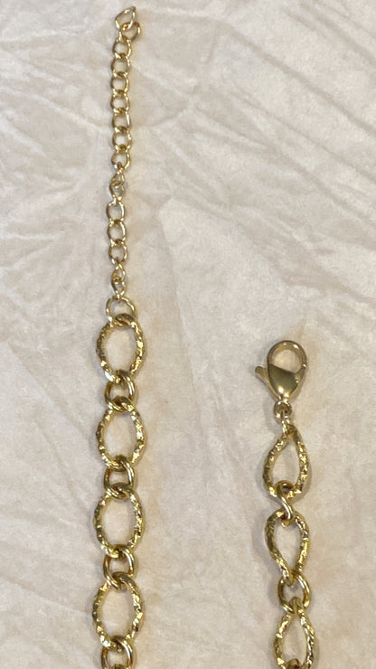 Hammered Oval Necklace